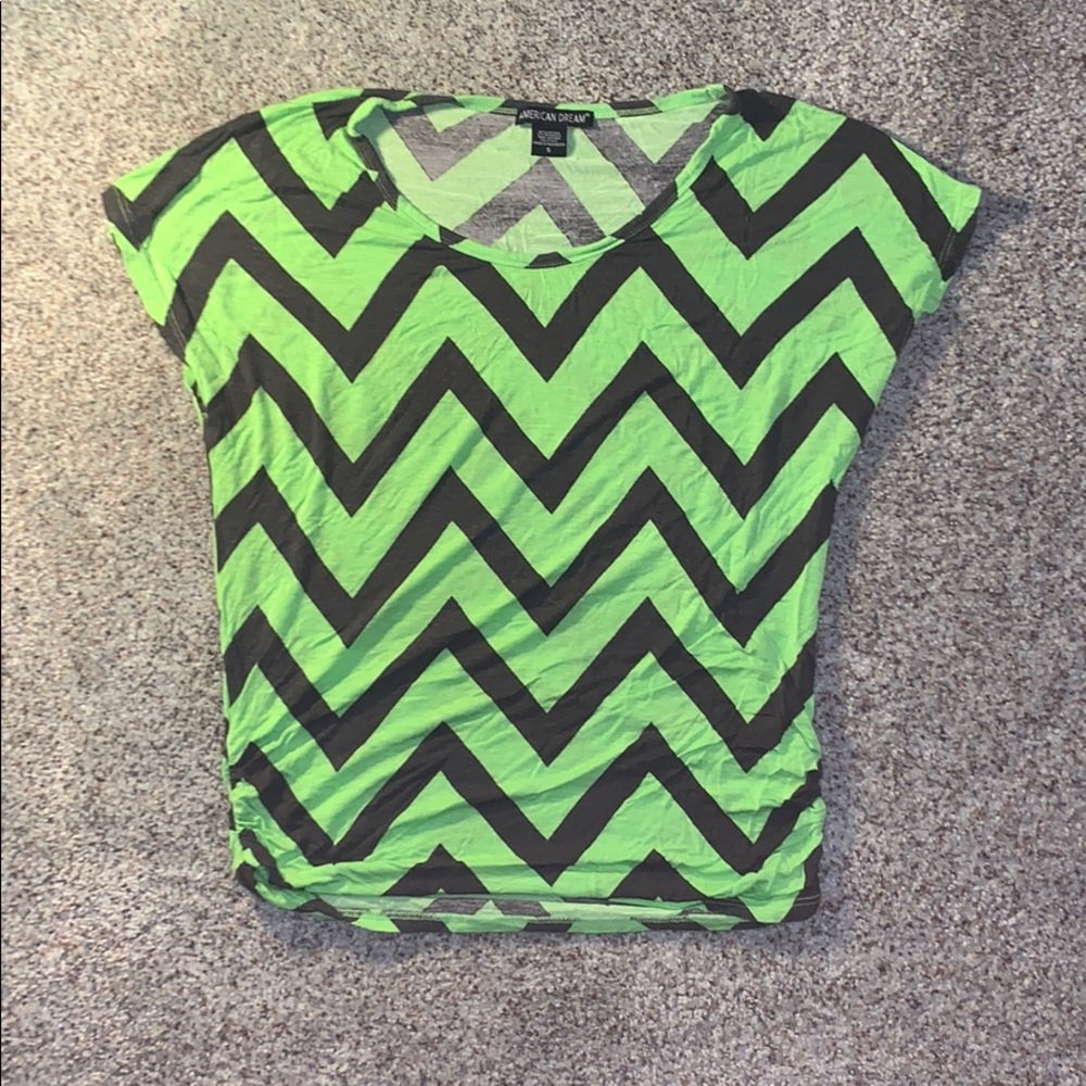 Green and Black zig zag
